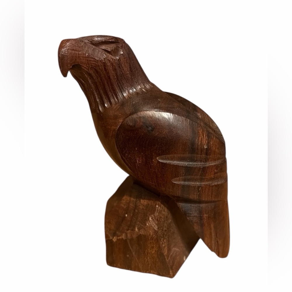 Handcrafted Wooden Eagle Sculpture